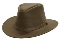 Praha Lederhut mit breiter Krempe aus Glattleder von Kakadu Traders Australia