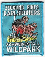 Anti Karlsruhe Aufnäher "Schweinestall"  für die Kutte