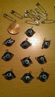 Anhänger  10 Stück- Glücksbringer - magisches Auge -  -Nazar boncugu- Glas