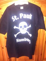 St. Pauli T-Shirt, Schwarz mit weißem Aufdruck, Topzustand, Größe XL