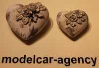 Deko Herz Rose 2-er Set, Gartendeko, SONDERPREIS!!!