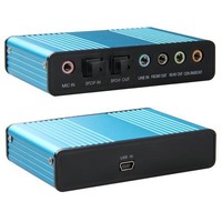 Externe USB 6 Kanal optisch Audio S/PDIF Soundkarte Sound Box für PC Notebook