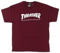 THRASHER T SHIRT SKATE MAG LOGO MAROON