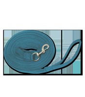 Waldhausen Griffy Longe, Longierleine, Softlonge,  azur türkis blau