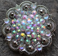 4 Conchos Rhinestone Horse Saddle Western Rodeo Bridle Berry Co145