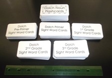 Entire Dolch Sight Word Set.  315 laminated cards. Includes 95 Nouns. 4.25x 2.25