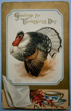 16. Thanksgiving Day Artist Signed Postcard by Ellen H. Clapsaddle, vintage
