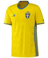 adidas Performance Herren Fußballtrikot "Home Trikot Schweden" EM 2016 Gelb