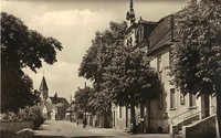 Hosena, Senftenberg, Lausitz, Rosa-Luxemburg-Straße, Foto-Ak von 1968