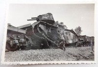 original  Foto  Frankreich 1940  schwerer Panzer  Char de Rupture  C Nr. 98