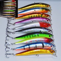 10 Stk Fisch Wobbler köder Angeln Kunstköder Fischköder Angelzubehör Lure Bait