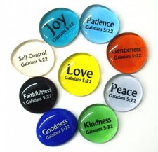Lifeforce Glass, Inc. Fruit of the Spirit Glass Stones, Set of 9