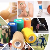 Bunt Selbsthaftend Bandagen 7.5cmX4.5M Haftbandage Sportbandage Fixierbinde Tape