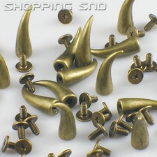 100pcs- 21mm Metal Bronze Cat Claw Studs and Spikes Bullet Tree Punk Cone Rivet
