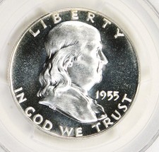1955 Pcgs Pr68 Franklin Silver Half Dollar Proof Pf68 Gem Bu Bright White