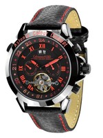 Calvaneo "Astonia Red Carbon Racer" ´Grandiose Carbon Automatik Herren Traum Uhr