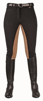Neue HKM Damen Reithose SCHWARZ/dunkelbrauner Vollbesatz BELMTEX Gr.34-54