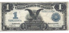 1899 United States $1 Silver Certificate Note; Circulated One Silver Dollar