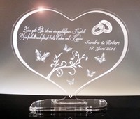 Zur Hochzeit, Acrylglas Schild Herz, Geschenk, Hochzeitstorten Deko