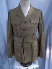 Vintage 1920s 1930s Uniform Jacket Boy Scout Belted Retains PaperTag Adult Sz 38