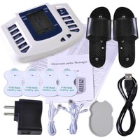 2-Kanal Gerät Tens Reizstrom für Schmerz Therapie Muskelaufbau Massage USA Plug