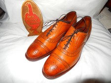 Men Allen Edmonds  'Strand' Lace Up Dress Shoe Oxford Walnut Cap Toe 9 D $385