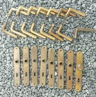 8x Türgarnituren Türbeschläge Langschilder Türgriffe - Art Deco - um 1930