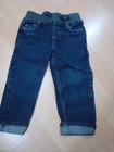 Q40 Osh Kosh Genuine boys blue denim jean pants size 3T cuffed elastic waist 