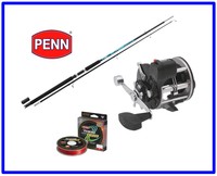 Angelset Meeresset Norwegen Mitchell Rute Penn Multirolle Berkley Fireline gefl.