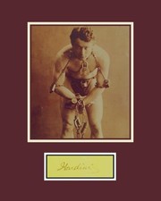Harry Houdini Replica Framed Signed Photo Display