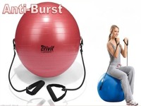 Gymnastikball SITZBALL mit Expander Fitnessball Ø65 Rückentraining ~nx230 HI3