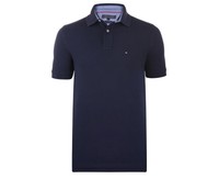Tommy Hilfiger Herren Poloshirt Hemd T-Shirt Polo Blau Navy Größe L