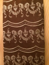 Vintage Tie, Brown With White Pattern, Wilson Brothers, Burkhardts, Square End