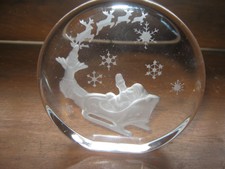 1983 Danbury Mint Paperweight - Santa's Sleigh
