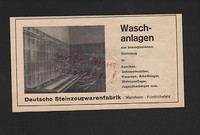 MANNHEIM FRIEDRICHSFELD, Werbung 1935 Deutsche Steinzeugwarenfabrik Waschanlagen