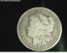 1882-0 Morgan Silver Dollar, Low to Medium Grade .7734 Oz Silver (X-2131)
