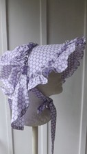 Ozark Bonnets Made From Vintage Pattern"Lavender & White"