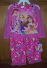 Disney Princess Ariel Rapunzel Beauty 2 Pc Long Pajamas Set Toddler Girls 2T $28