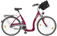 26 Zoll Tiefeinsteiger City  *  3-Gang Shimano + ND + Tasche  *  bordeaux-rot  *