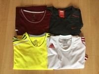 4 Herren Laufshirts, Gr. M, Adidas, Nike, Supernova