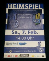 MSV Duisburg - Chemnitzer FC Postkarte Saison 2014/2015