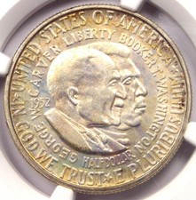 1952-D Washington-Carver Silver Half Dollar Coin 50C - Ngc Ms66 - $1,500 Value
