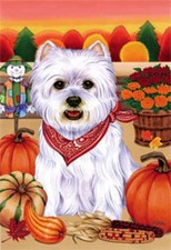 Garden Indoor/Outdoor Autumn Flag - West Highland White Terrier (Tp) 670231