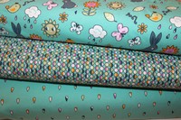 Stoffpakete 3 x 50x150 = 1,50 Baumwolljersey Mintgrün