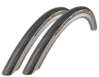 2x Schwalbe Lugano Reifen 700-23C (23-622) Beige Draht 28" Kevlar Pannenschutz