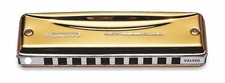 SUZUKI MR-350VG-F Promaster Valved 10 Hole Harmonica Gold Key of F
