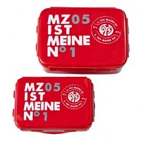 2er SET BROTDOSE AUFBEWAHRUNGSBOX 1. FSV MAINZ 05 "No 1"  NEU