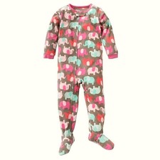 CARTER'S Girl's ELEPHANT Fleece Footed Pajama Sleeper size 12M