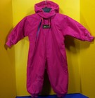 American Widgeon Girls Pink Fuchsia Hooded Snowsuit Fleece Lined Sz 18 Mos - 3T