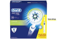 Braun Oral-B PRO 690 CrossAction Elektrische Zahnbürste mit 2. Handstück
